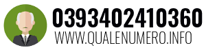 Numero di telefono 0393402410360 0393402410360