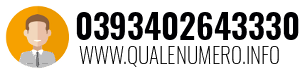 Numero di telefono 0393402643330 0393402643330