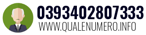 Numero di telefono 0393402807333 0393402807333