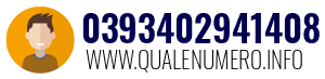 Numero di telefono 0393402941408 0393402941408
