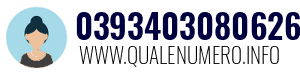 Numero di telefono 0393403080626 0393403080626