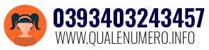 Numero di telefono 0393403243457 0393403243457