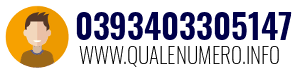 Numero di telefono 0393403305147 0393403305147
