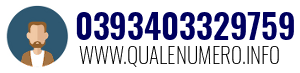Numero di telefono 0393403329759 0393403329759
