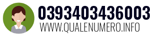 Numero di telefono 0393403436003 0393403436003
