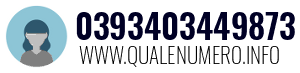 Numero di telefono 0393403449873 0393403449873
