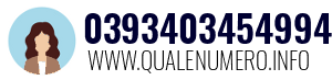 Numero di telefono 0393403454994 0393403454994