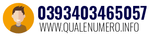 Numero di telefono 0393403465057 0393403465057