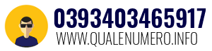 Numero di telefono 0393403465917 0393403465917