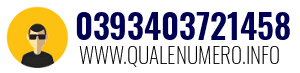 Numero di telefono 0393403721458 0393403721458