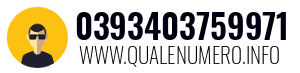 Numero di telefono 0393403759971 0393403759971