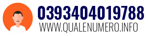 Numero di telefono 0393404019788 0393404019788