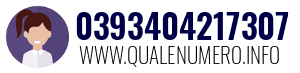 Numero di telefono 0393404217307 0393404217307