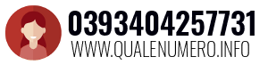 Numero di telefono 0393404257731 0393404257731