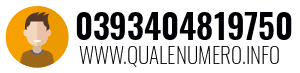 Numero di telefono 0393404819750 0393404819750