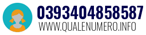 Numero di telefono 0393404858587 0393404858587