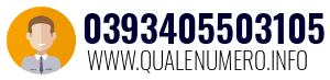 Numero di telefono 0393405503105 0393405503105