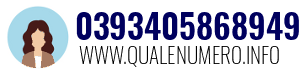 Numero di telefono 0393405868949 0393405868949