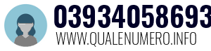 Numero di telefono 03934058693 03934058693