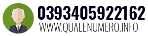 Numero di telefono 0393405922162 0393405922162