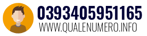 Numero di telefono 0393405951165 0393405951165