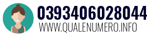Numero di telefono 0393406028044 0393406028044