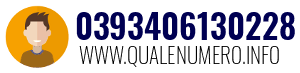 Numero di telefono 0393406130228 0393406130228