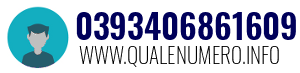 Numero di telefono 0393406861609 0393406861609