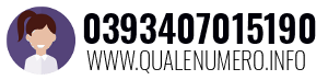 Numero di telefono 0393407015190 0393407015190