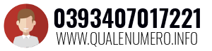 Numero di telefono 0393407017221 0393407017221