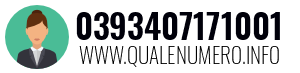 Numero di telefono 0393407171001 0393407171001