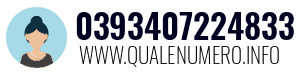 Numero di telefono 0393407224833 0393407224833