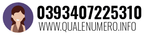 Numero di telefono 0393407225310 0393407225310