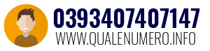 Numero di telefono 0393407407147 0393407407147