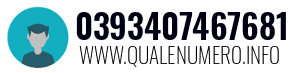 Numero di telefono 0393407467681 0393407467681