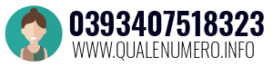 Numero di telefono 0393407518323 0393407518323