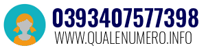 Numero di telefono 0393407577398 0393407577398