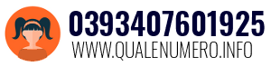 Numero di telefono 0393407601925 0393407601925