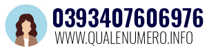 Numero di telefono 0393407606976 0393407606976