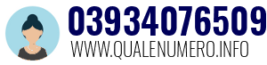 Numero di telefono 03934076509 03934076509