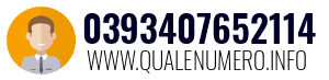 Numero di telefono 0393407652114 0393407652114