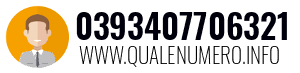 Numero di telefono 0393407706321 0393407706321