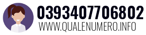 Numero di telefono 0393407706802 0393407706802