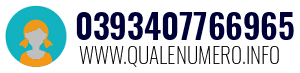Numero di telefono 0393407766965 0393407766965
