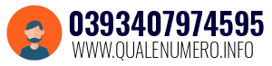 Numero di telefono 0393407974595 0393407974595