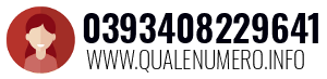 Numero di telefono 0393408229641 0393408229641