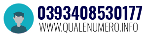 Numero di telefono 0393408530177 0393408530177
