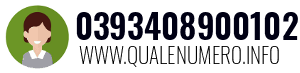 Numero di telefono 0393408900102 0393408900102