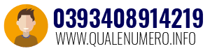 Numero di telefono 0393408914219 0393408914219
