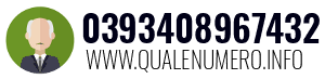 Numero di telefono 0393408967432 0393408967432